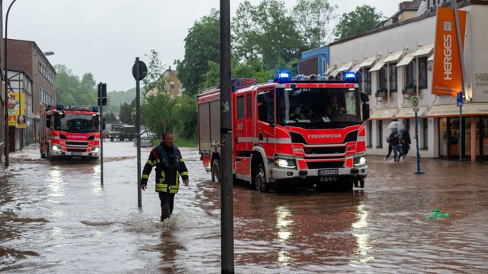 Wetter: Überflutungen nach heftigem Dauerregen im Saarland