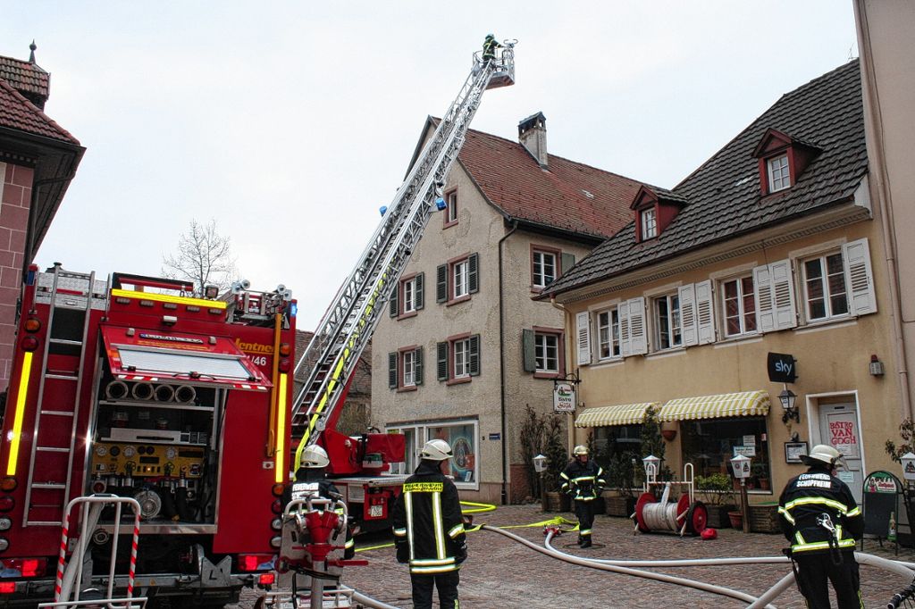 Schopfheim: Kaminbrand in der Altstadt