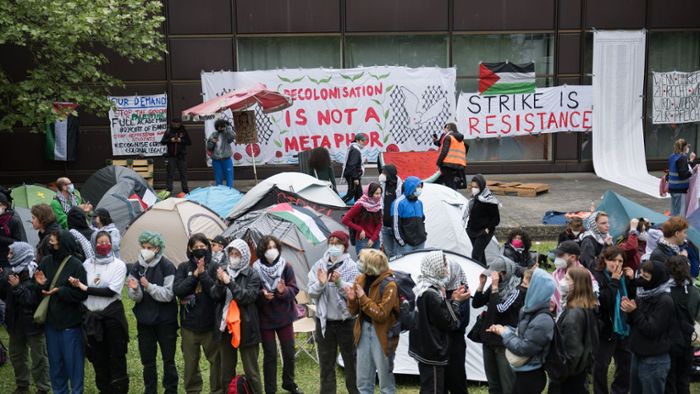 Nahost: Aktivisten besetzen Hof der FU Berlin: Solidarität mit Gaza