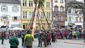 Lörrach: Lörracher Narrengilde stellt den Narrenbaum