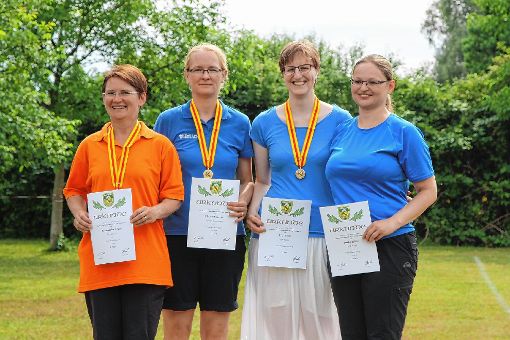 Die Siegerinnen der Damenklasse: (von links) Bernhardine Kraus, Elisabeth Keßler (Zell), Rita Kleile  und Jessica Höfler. Foto: Markgräfler Tagblatt