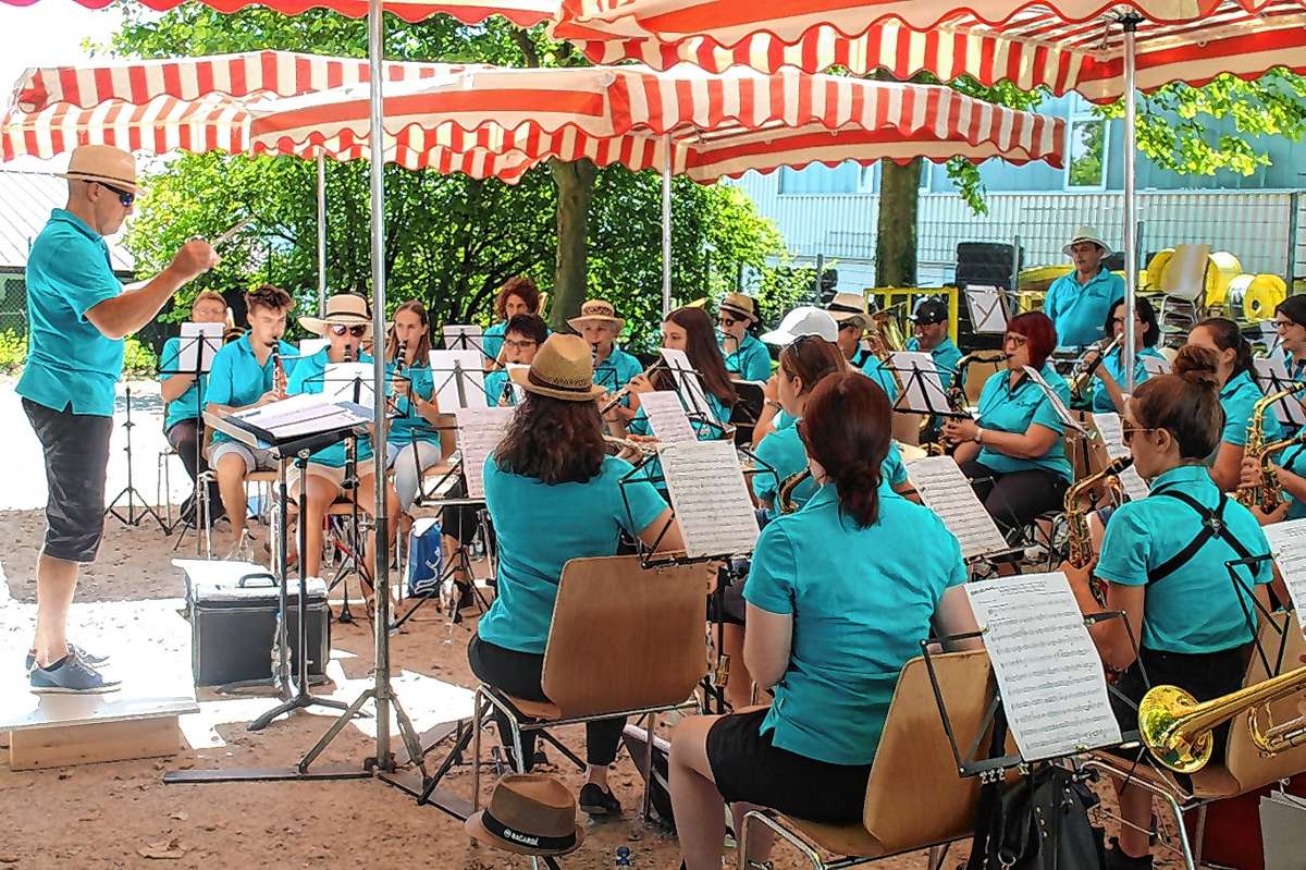 Der Musikverein Tannenkirch unterhielt beim Dorfsundig mit einem Konzert. Foto: Ralph Lacher