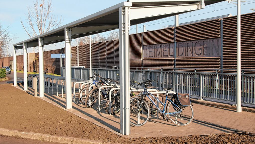 Fischingen: Neue Abstellanlage für Fahrräder am Eimeldinger Bahnhof in Betrieb