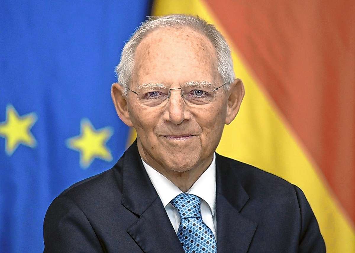 Wolfgang Schäuble hält eine Rede  in Binzen. Foto: zVg