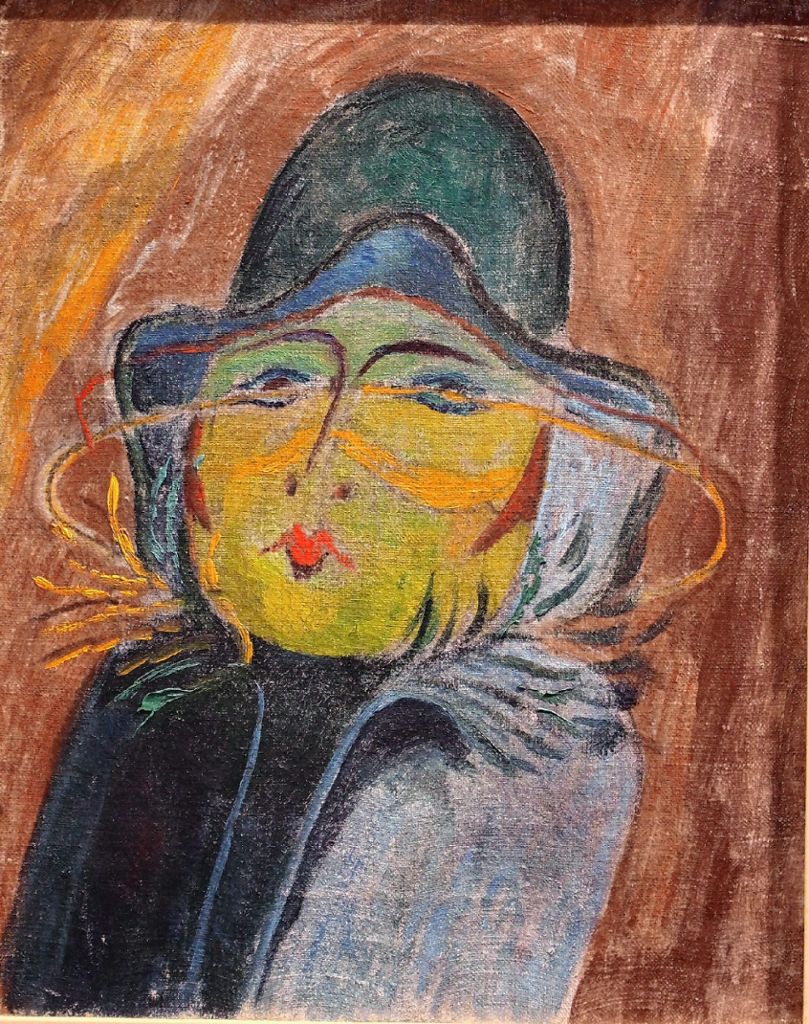 Frauenporträt, das Riedlin –­geprägt von seiner Zeit in Paris – in den 30er Jahren malte.