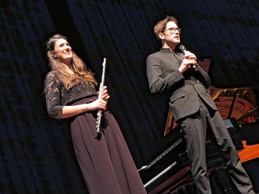 Die beiden Ausnahmemusiker Myriam Ghani (Flöte) und Viktor Soos (Klavier). Foto: Beatrice Ehrlich