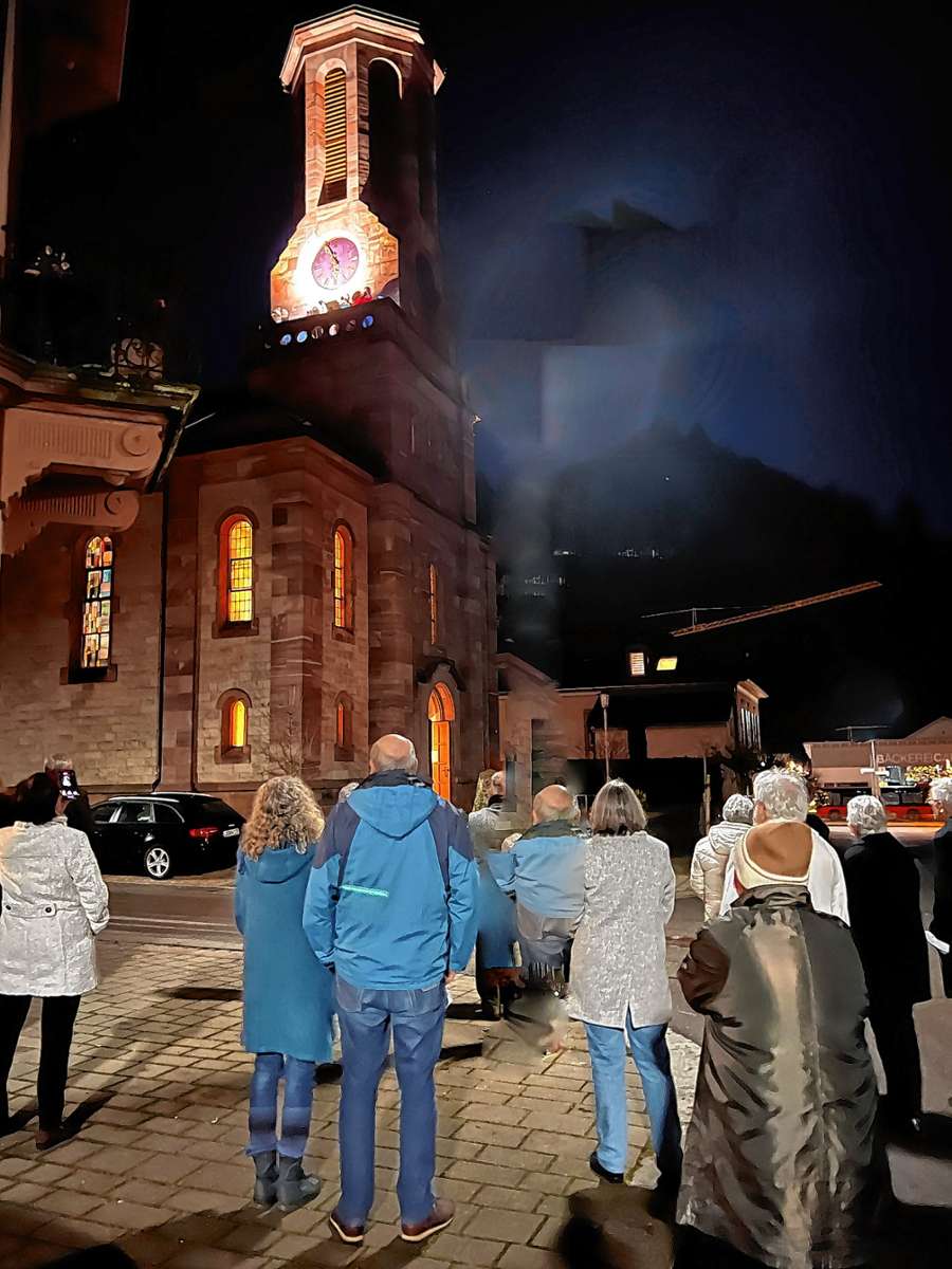 Musik erklang an Silvester vom Turm der evangelischen Kirche in Zell. Foto: Hans-Jürgen Hege