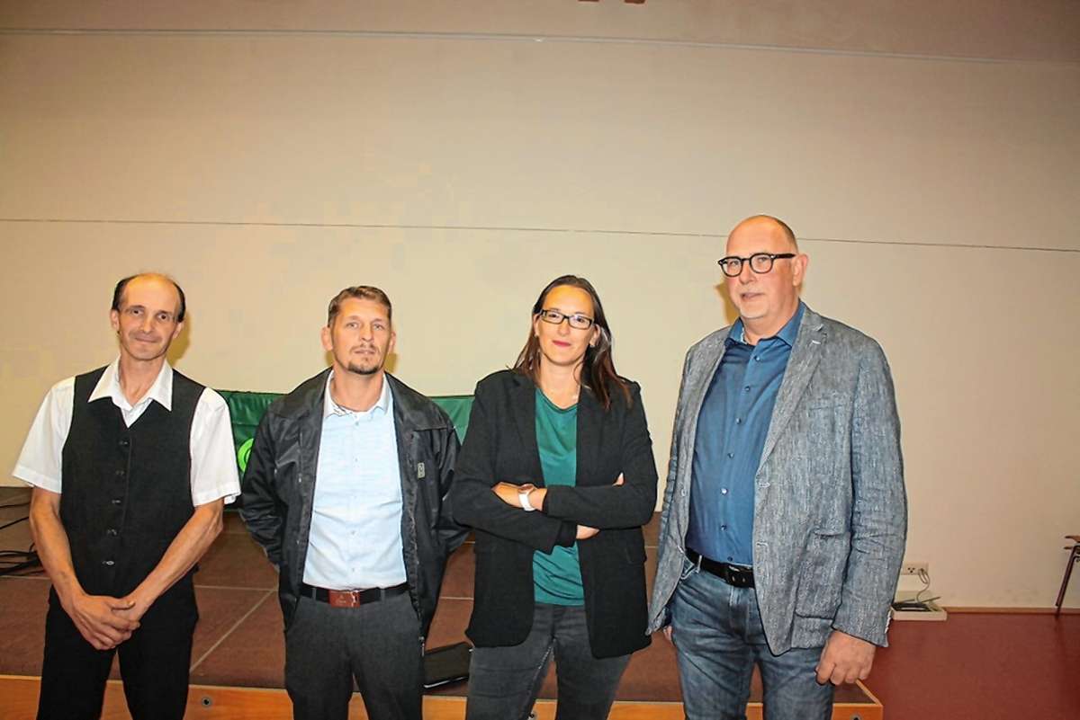 Wollen Bürgermeister werden (von links): Frank Tschany, Meik Christen, Melanie Kohlbrenner und Frank-Michael Littwin.                                                               
