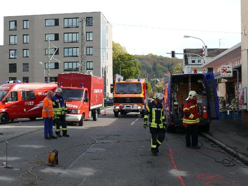 Die Feuerwehr sicherte den Straßenabschnitt. Foto: Die Oberbadische