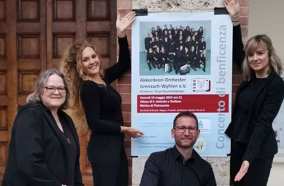 In Pietrasanta freute man sich riesig über den musikalischen Besuch aus Grenzach-Wyhlen Foto: zVg7AOG