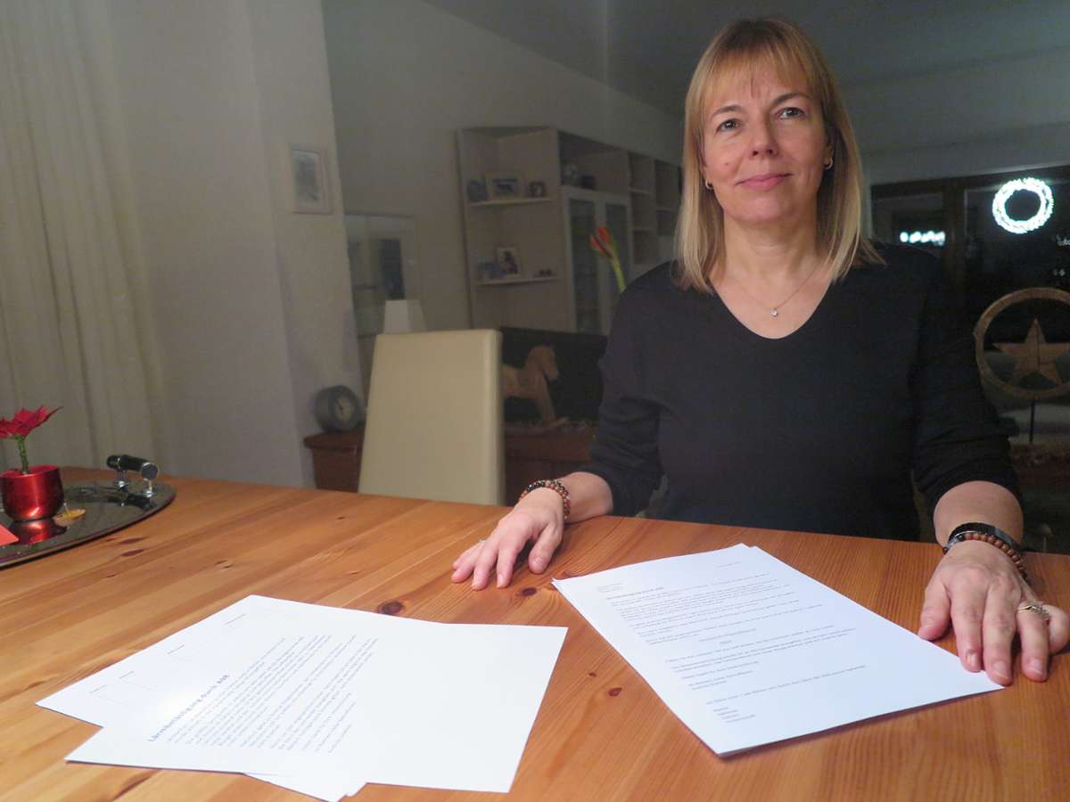 Andrea Grether sucht Mitstreiter für ihre Unterschriftenaktion. Foto: zVg