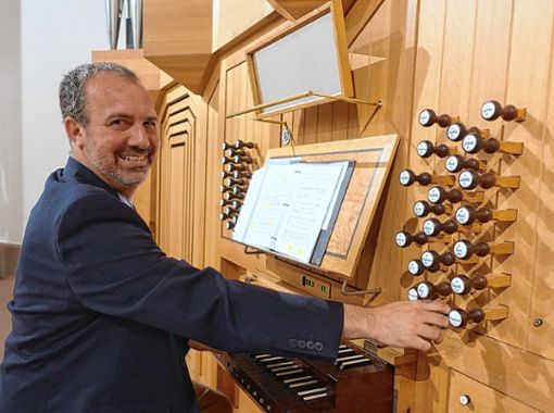 Zog alle Register: Scott Lamlein eröffnete den Schopfheimer Orgelsommer mit französischer Orgelsinfonik und amerikanischer Gegenwartsmusik. Foto: Jürgen Scharf