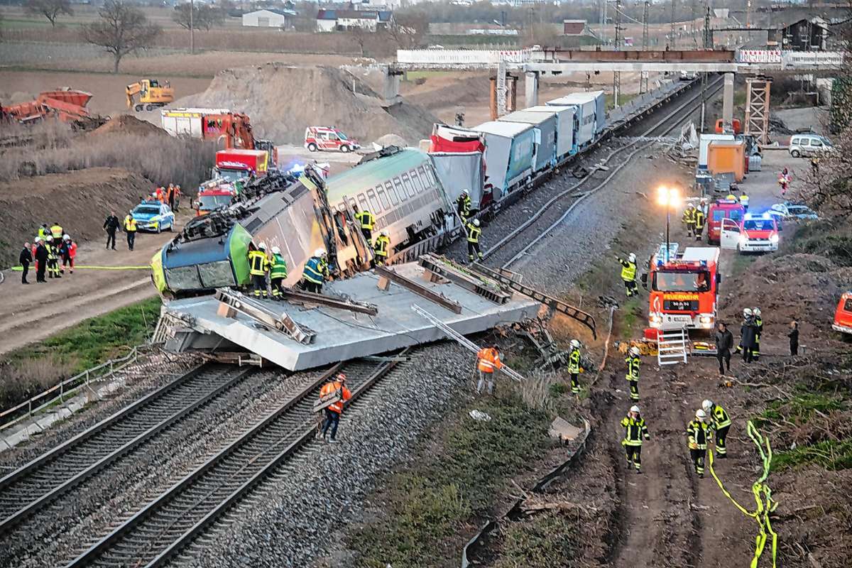 Bei dem schweren Zugunglück in Auggen ist am 2. April 2020 ein Lokführer ums Leben gekommen. Archivfoto: Volker Münch Quelle: Unbekannt
