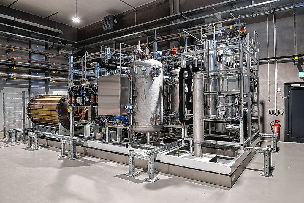Die „Power-to-Gas-Anlage“ von Energiedienst in  Wyhlen erzeugt Wasserstoff aus elektrischer Energie.   Foto: zVg/ED Foto: Die Oberbadische