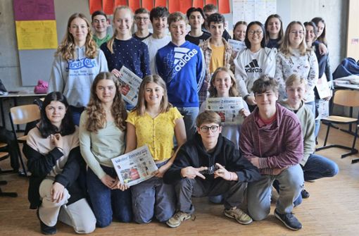 Die Klasse 9a des Oberrhein-Gymnasiums hat sich an „Schule macht Zeitung“ beteiligt. Foto: Ingmar Lorenz