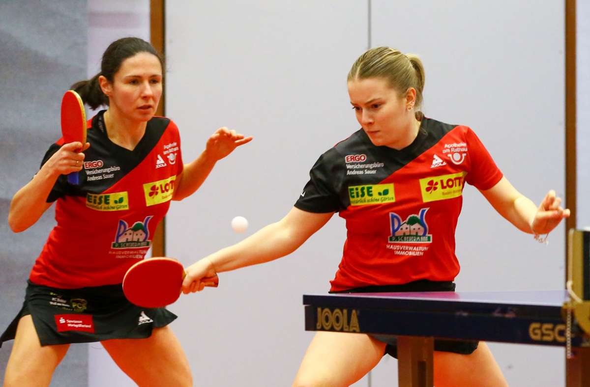 Genia Sozoniuk (links) und Hana Arapovic finden bereits im Doppel nicht zu ihrer Form. Foto: Michael/ Hundt
