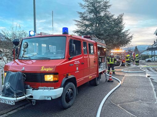 Ein Kellerbrand beschäftigte die Feuerwehr am Dienstagmorgen in Steinenstadt. Foto: zVg/Feuerwehr Neuenburg