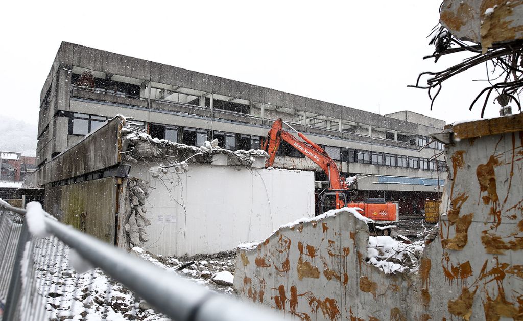 Lörrach: Abriss des Postareals wird sichtbar