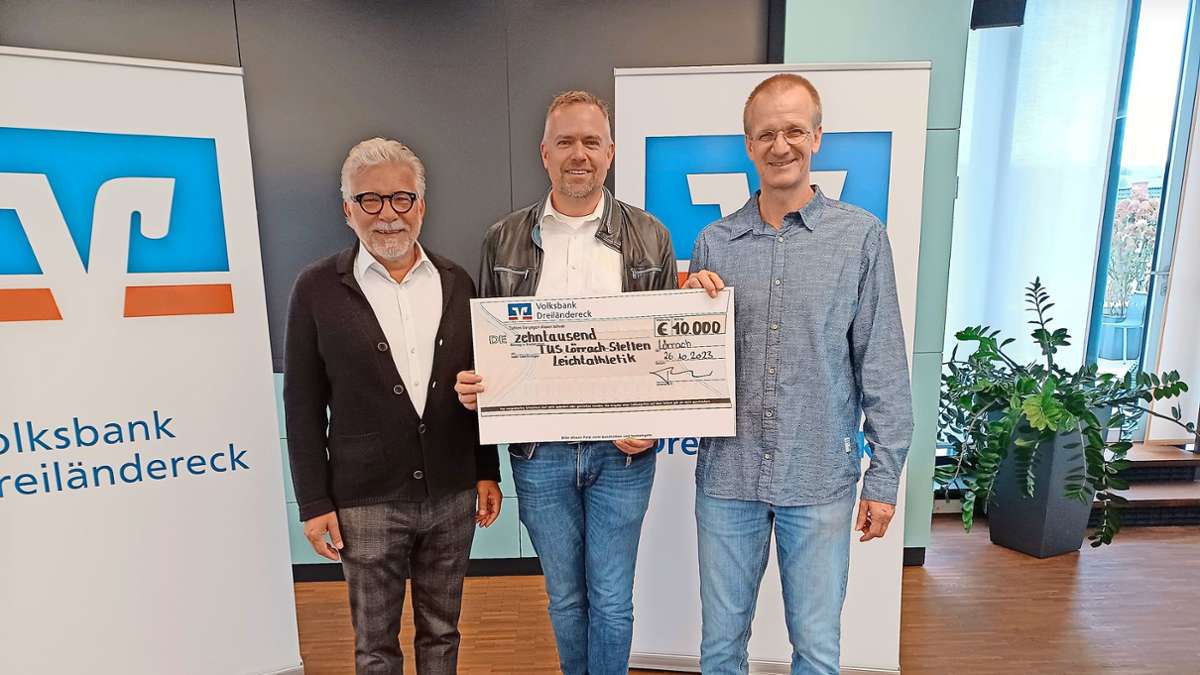 Lörrach: Volksbank spendet  10 000 Euro an den TuS Stetten