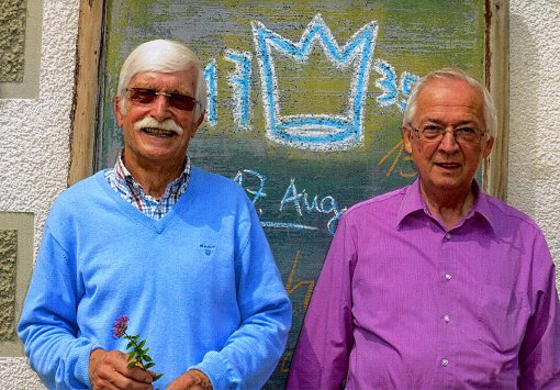Frank Hiepe und  Heinz Scholz waren beim „Krone“-.Frühschoppen zu Gast. Foto: zVg Foto: Die Oberbadische