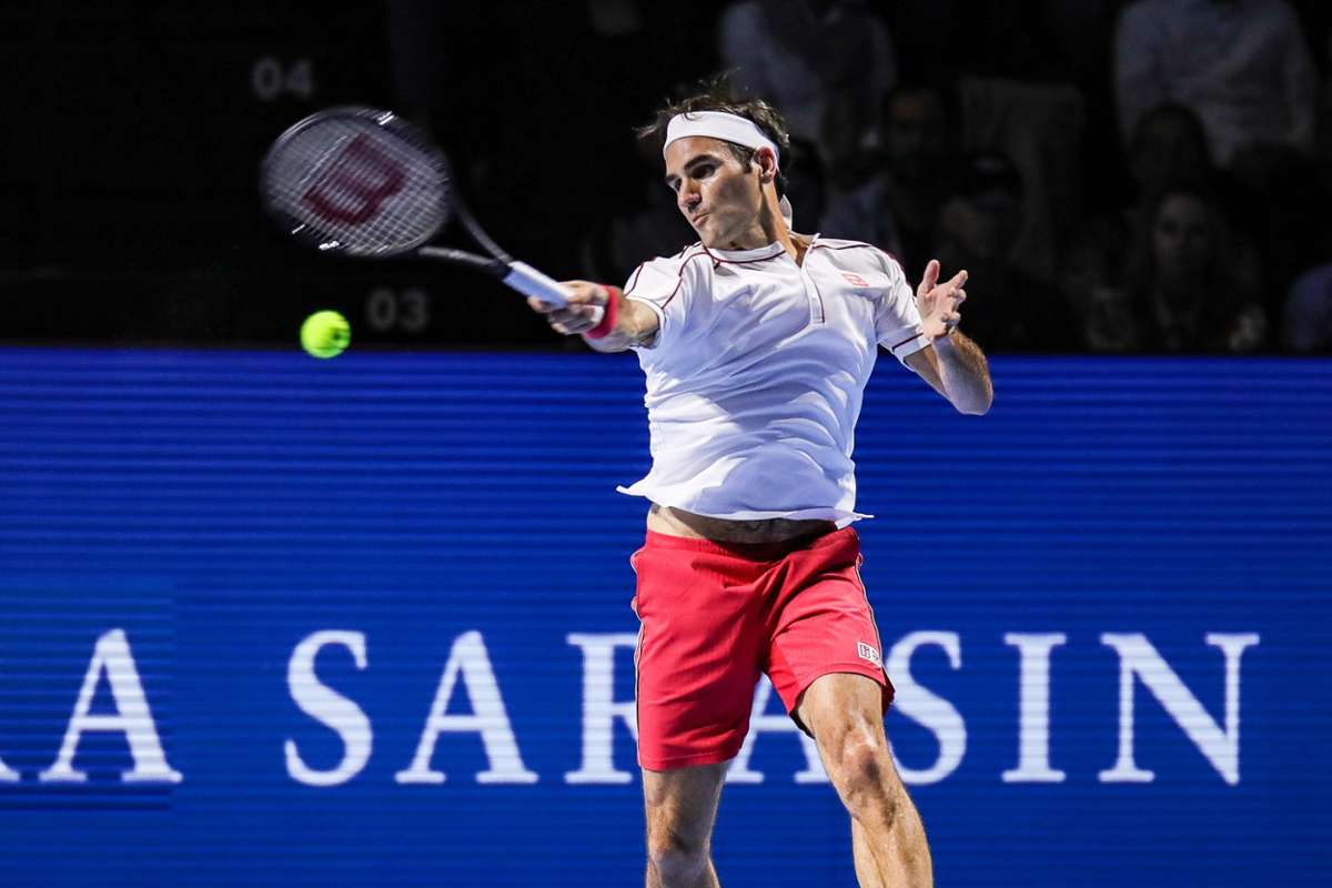 Roger Federer sagt auch den Swiss Indoors in Basel Adieu.Archivfotos: Grant Hubbs
