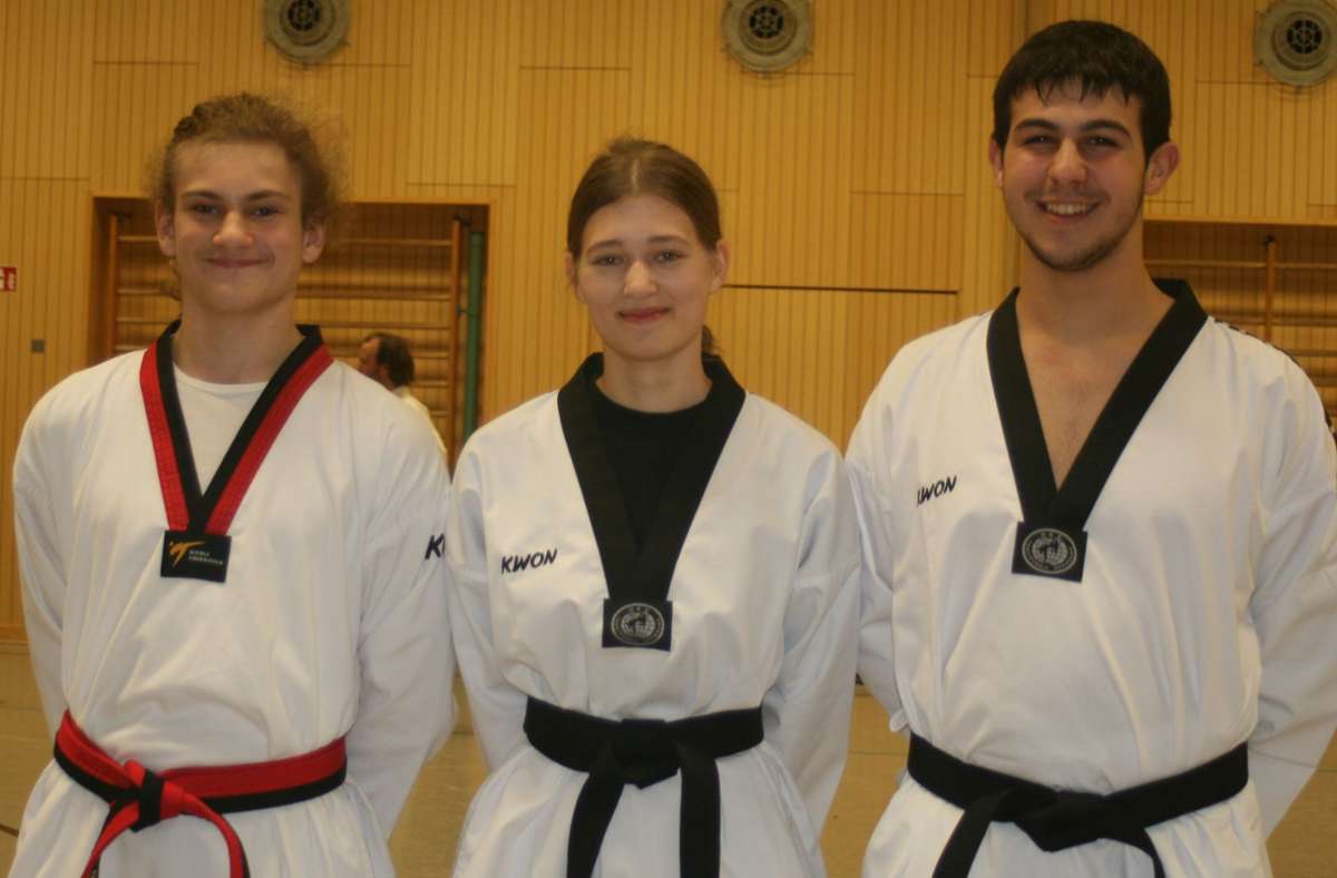 Können stolz auf sich sein (von links): Moritz Herrlich, Elisa Schätzle und Brian la Spina. Foto: Ines Bode