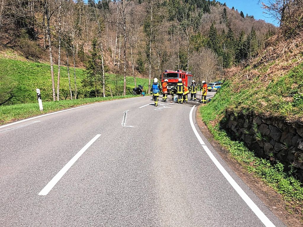Kleines Wiesental: Feuerwehr muss Straße säubern