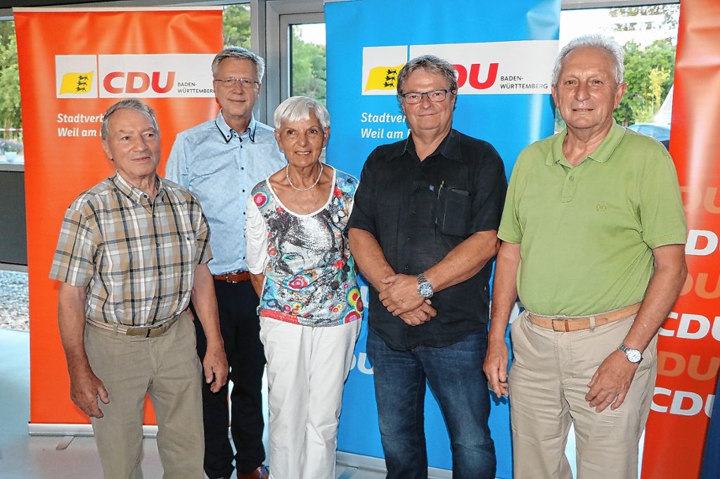 Weil am Rhein: Langjährige Mitglieder der CDU geehrt