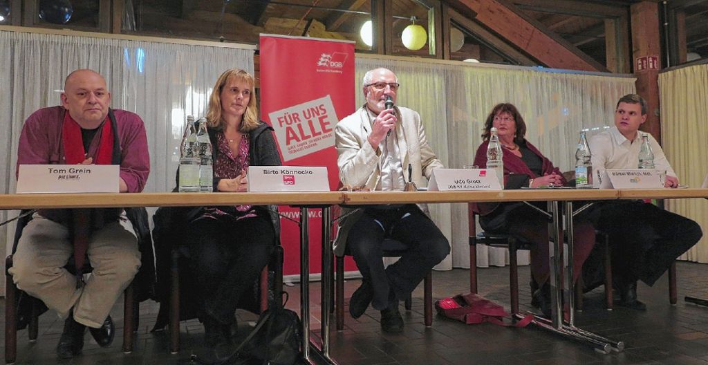 Müllheim: Kandidaten auf dem Podium