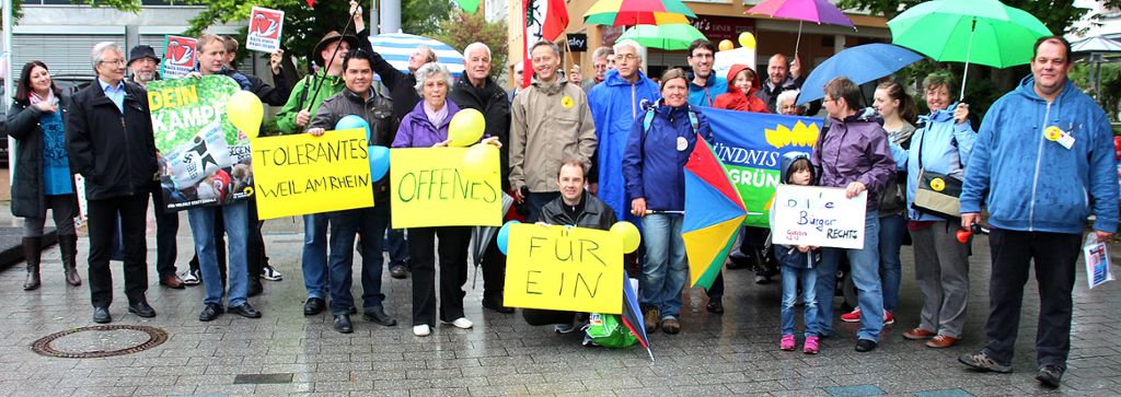 Weil am Rhein: Flashmob am Samstag auf dem Weiler Rathausplatz: „Farbe bekennen gegen Rechts“