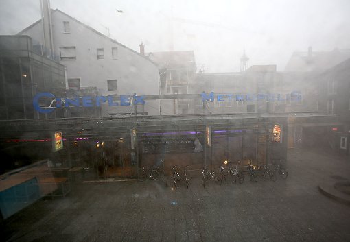 Auch in der Innenstadt wütete das Unwetter. Foto: Kristoff Meller Foto: mek