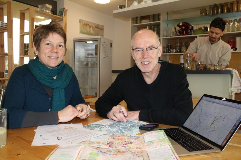 Amandine Tupin und Hartmut Schäfer bei der Vorstellung des Projekts. Foto: Denis Bozbag