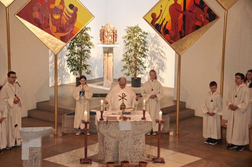 Mit einem feierlichen Gottesdienst wurde das 25-jährige Bestehen von Sankt Michaels in Karsau gefeiert.   
Foto: Petra Wunderle Foto: Die Oberbadische