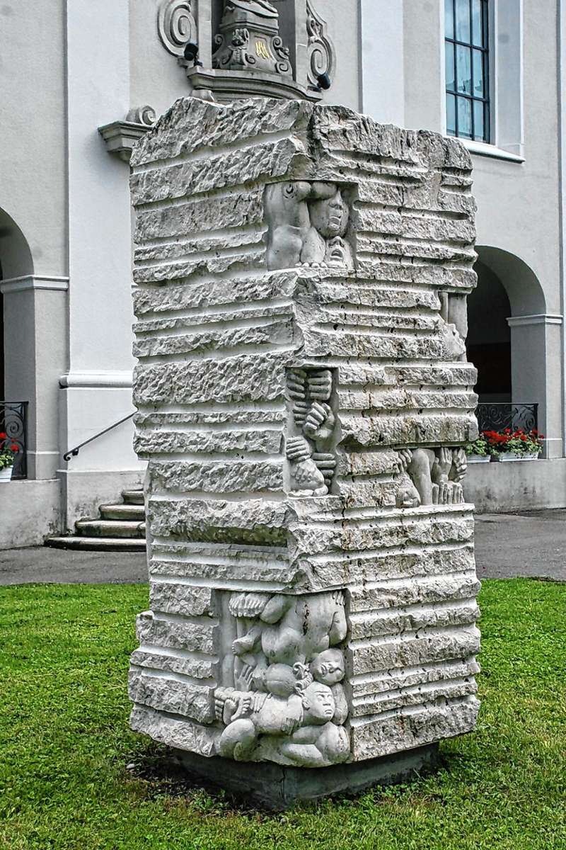 Der Gedenkstein für die Opfer der NS-Euthanasie aus dem St. Josefshaus
