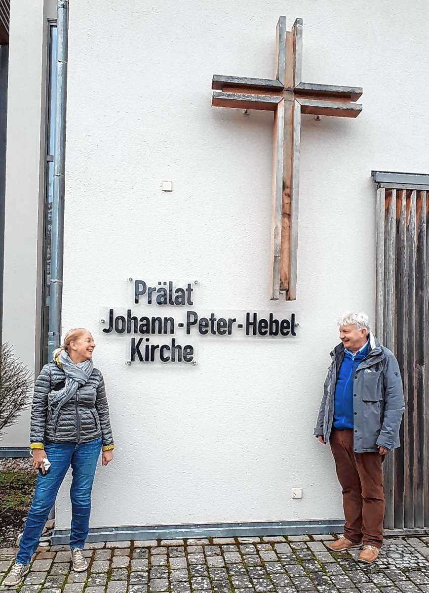 Schliengen: Namensschild für die Kirche