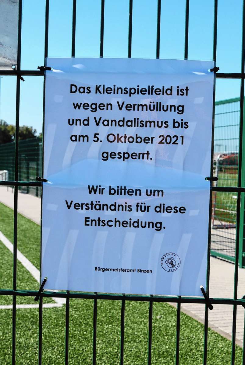 Binzen: Sportplatz für zwei Wochen abgesperrt
