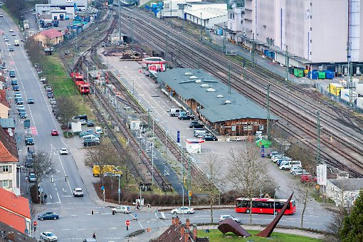 Das Autozugareal mit dem Güterbahnhof. Foto: Kristoff Meller Foto: mek