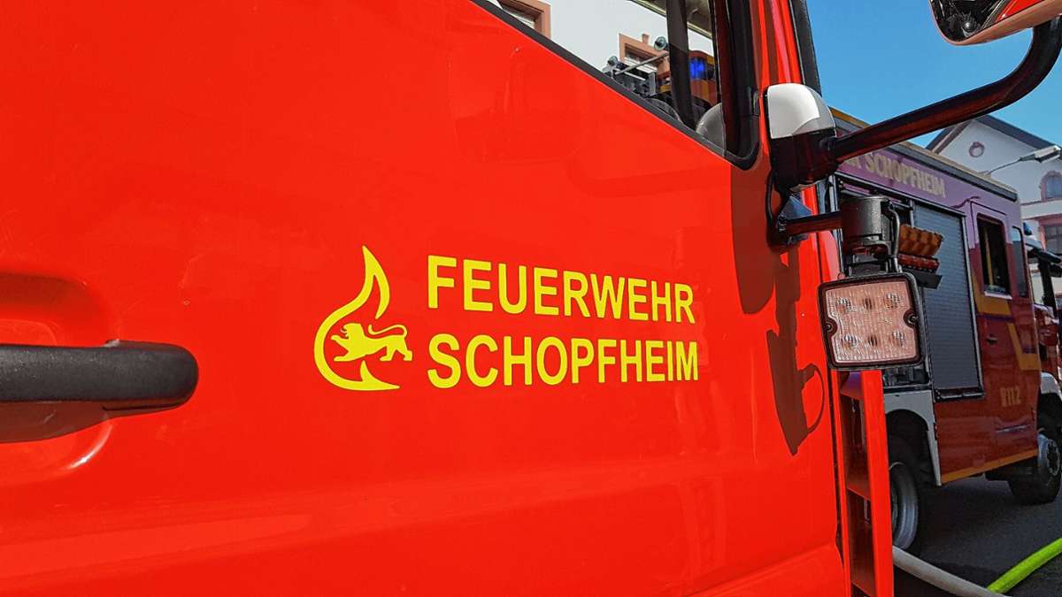 Schopfheim: Auto lichterloh in Flammen