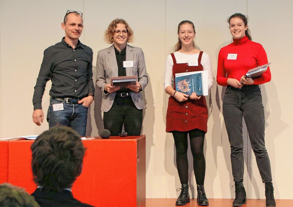 Die Gewinner des „BioValley College Award 2018“ mit Ronja Spanke vom Phaenovum (zweite von rechts). Foto: zVg
