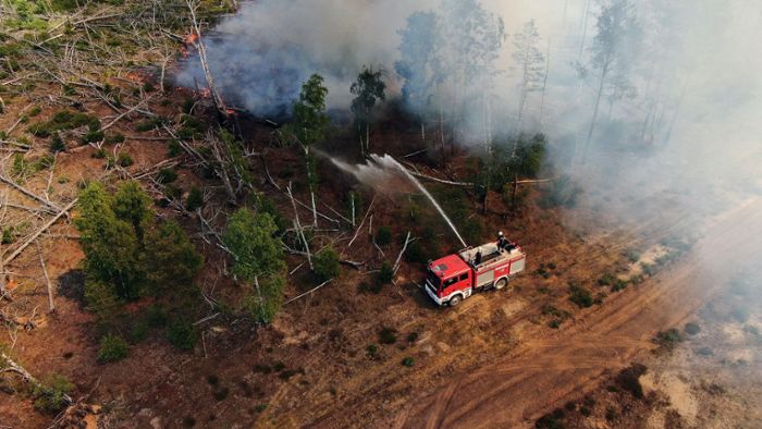 Brandenburg: Lage bei Waldbrand bei Jüterbog entspannt sich