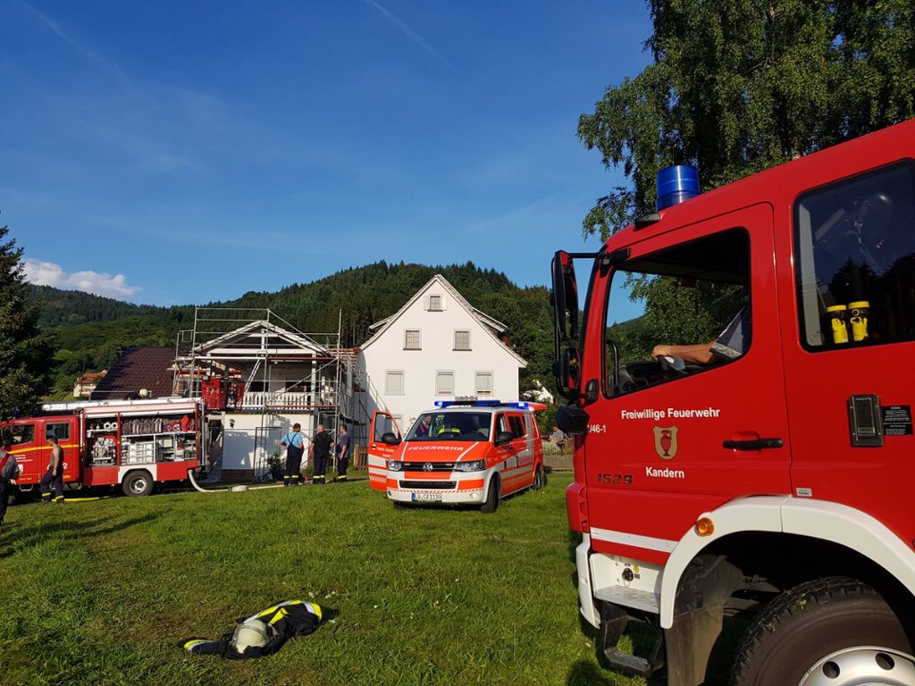 Malsburg-Marzell: Dachstuhl brennt in Malsburg-Marzell