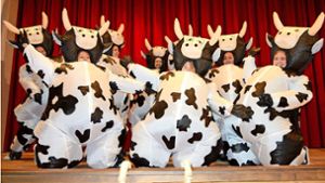 Fasnacht in Hausen: Tanzende Kühe in der Festhalle