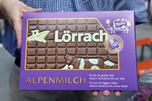 Lörrach in lila - ein Tag ganz im Zeichen der Schokolade. Foto: mek