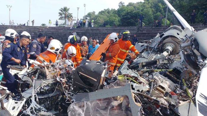 Malaysia: Tragödie bei Probeflug: Zehn Opfer nach Hubschrauber-Crash