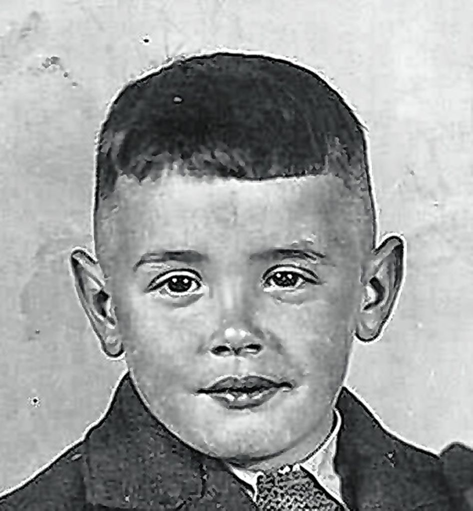 Rolf Rhein als Kind mit sechs Jahren...