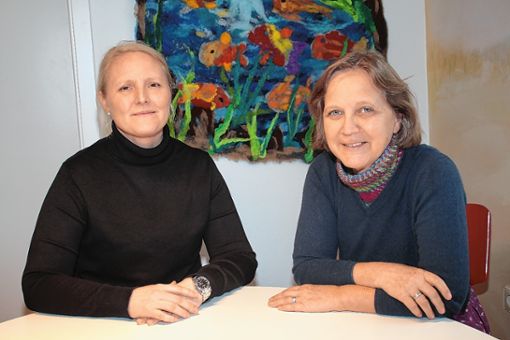 Waldorf-Schulleiterin Valérie Ralle (links) und Lehrerin Christiane Wehnert. Foto: Anja Bertsch