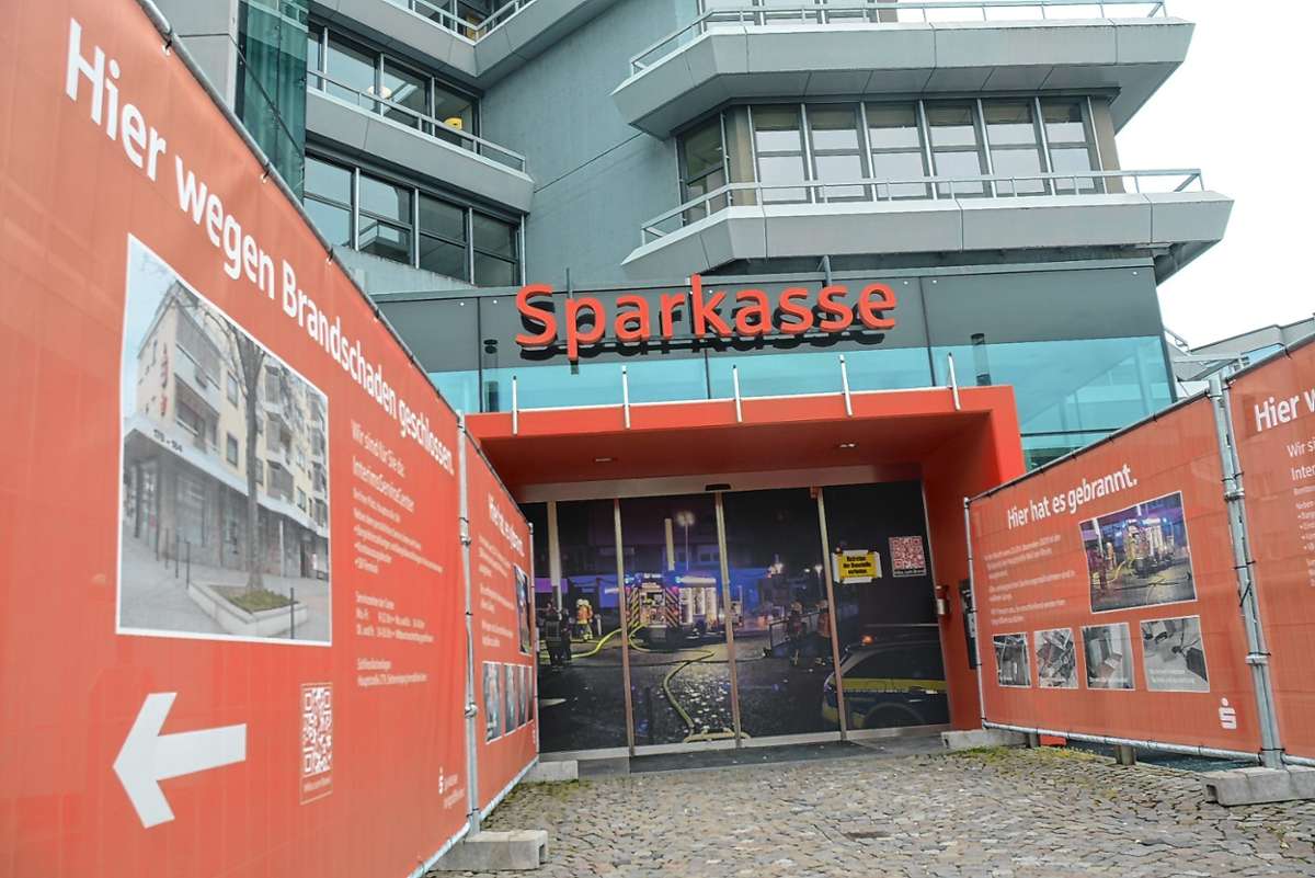 Weil am Rhein: Sparkassenfeuer wirkt lange nach