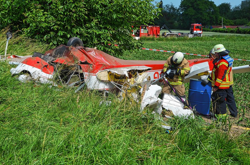 Rheinfelden: Leichtflugzeug stürzt ab – zwei Schwerverletzte