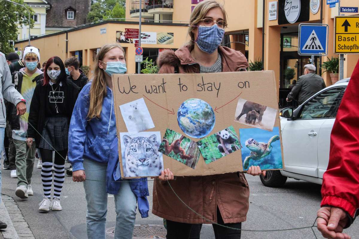 Impressionen der Klima-Demo in Lörrach