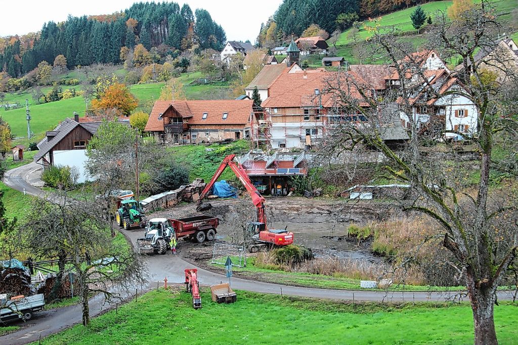 Malsburg-Marzell: Baggerarbeiten am Löschteich haben begonnen